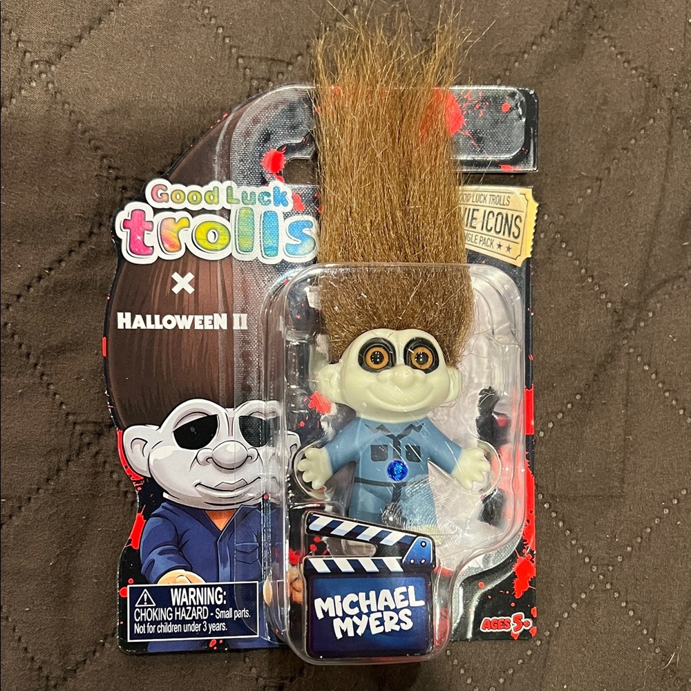 Dreamworks Good Luck Trolls Michael Myers Halloween 2 Figure with Brown Hair